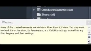 None of the created elements are visible in Floor Plan