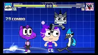 Mugen Mordecai & Gumball vs Unikitty & Hanazuki