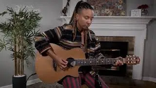 Luna Woodland Cedar Nylon Guitar Acoustic-Electric