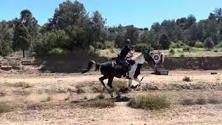 Horse Archery Runs on 90m track May 2024