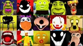 Shrek in the backrooms All jumpscares