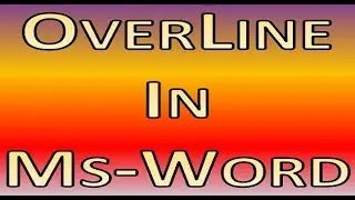 Overline in Ms-Word