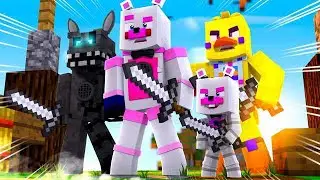 Bed Wars With Funtime Chica, Twisted Wolf, and Helpy! Minecraft FNAF Roleplay