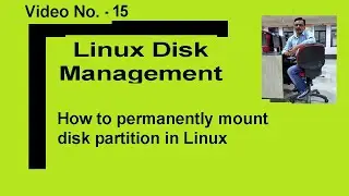 How to permanently mount the partition in LINUX