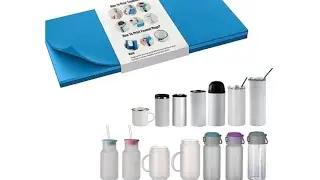 4 Pieces Sublimation Tumbler Wrap Insert for Cricut Mug Press 3 Thicknesses Suitable for Sublimation