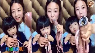 【大食い 】超激辛の生タコ 、中華料理はユニクですね！日本人なら出来ないな。。。シーフドチャレンジ。。。P1