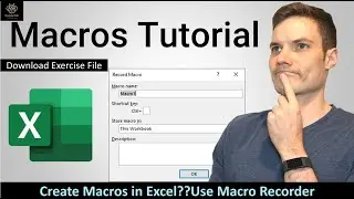 Session144 - How to Create Macros in Excel Tutorial | Record Macro