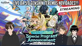 LIVE DA 5.0 GENSHIN IMPACT - CÓDIGOS - NOVIDADE !!