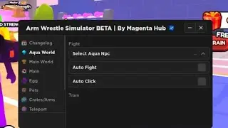Arm Wrestle Simulator Script Auto Click, Auto Fight, Auto Farm | Magenta Hub (Script in Description)