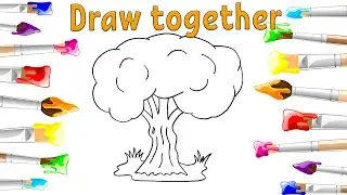 How to draw a tree | Как нарисовать дерево | Ағашты қалай бояуға болады