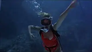 Sexy Scuba Woman attack Diver Underwater