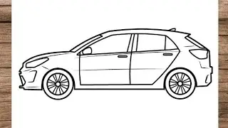 HOW TO DRAW KIA RIO 2020 CAR