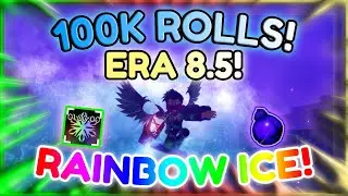 ROLLING 100,000 TIMES WITH RAINBOW ICE GOT ME THIS IN SOL'S RNG ERA 8.5!