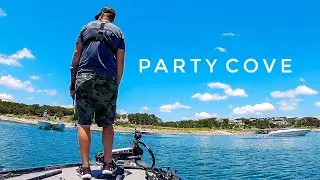 Topwater Fishing In A Cove FULL of YACHTS & PARTY BOATS!