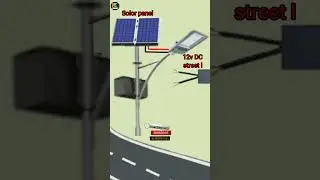 solar panel street light  connection 