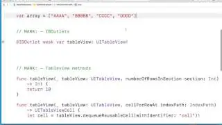 03 TableView Display your own data in the tableview