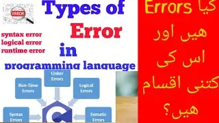 Lecture#3 Types of errors in computer language by sir. Arbaz.
