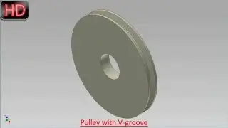 Pulley with V-groove (Video Tutorial) Autodesk Inventor