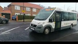 *Rainy Saturday* Phoenix Coaches 808 to Newcaste passing Springfield Road in Blakelaw (05/02/2022)