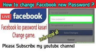How To Change Facebook Password Easy And Fast 2019// Live