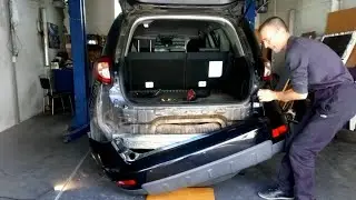 Geely Emgrand X7 снять задний бампер