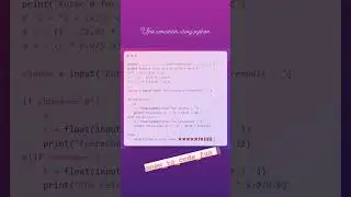 Unit Converter using python #pythoneasy #unitconversion #usingpython #coding #convert #pythoncode
