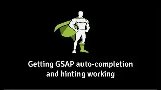 How to get GSAP Auto-completion and Hinting