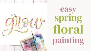 Watercolor floral lettering tutorial