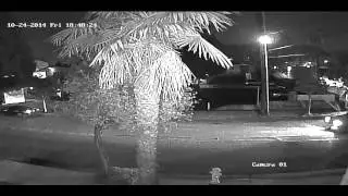 Undetected Night Surveillance Camera w/ Invisible IR Light viewed at Night