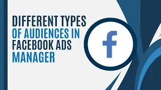 Audience Types in Facebook Ads Manger | Facebook Ads Audience | Ads Wisard