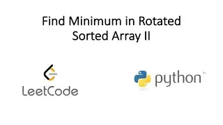 Leetcode - Find Minimum in Rotated Sorted Array II (Python)