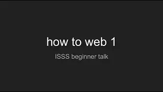 Beginner Series: Web 1