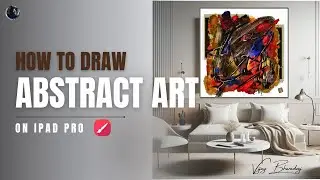 How to Draw Digital Abstract Art on iPad Pro | Infinite Painter Tutorial