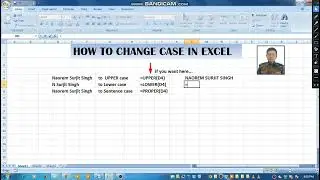 How to change case in Excel Cell ???