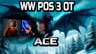Лоу ммр игрок учится играть у про игрока! ACE WINTER WYVERN pos 3. 7.36