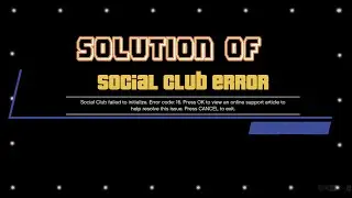 social club error solution!