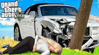 ДЕВУШКА ДЕПУТАТА ПОПАЛА В АВАРИЮ!  Разбила машину - реальная жизнь гта 5 gta 5