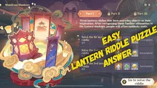 Wondrous Shadow | All 3 Easy Lantern Riddle Puzzle | Genshin Impact | Version 2.4