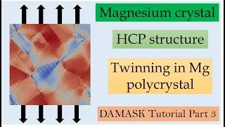 Crystal plasticity simulations of Magnesium polycrystal  using DAMASK | Twinning in Mg