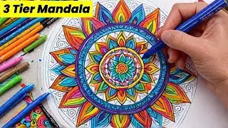HOW TO DRAW MANDALA ART | HOW TO DRAW Three Tier Timepass Mandala | Healing Powers Of A Mandala