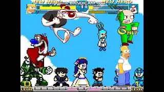 MUGEN Battle Homer Simpson & Stimpy Vs Dudley Puppy & Daniel