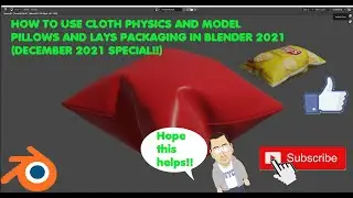 HOW TO USE CLOTH PHYSICS & MODEL FOOD PACKAGING AND PILLOW IN BLENDER 2021 (DECEMBER SPECIAL!!)