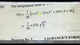 Matlab Course: Lagrange interpolation Modelling in Matlab