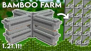 MINECRAFT EASY AUTOMATIC BAMBOO FARM 1.21.11 TUTORIAL
