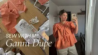 Ganni Tie Top Dupe Tutorial | Beginner Sewing Tutorial | Sew A Long | Syd Tie Top Pattern