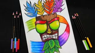 Aku Aku Speed Drawing | Dibujo con lapices de colores