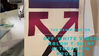 Off-White Virgil Abloh T-Shirt Alteration Process, Down Few Sizes at The Denim Doctor #offwhite