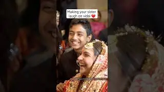 This adorable brother made his sister laugh through her tears! ❤️ #dulhan #indianwedding #shaadi