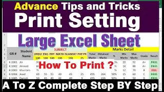how to print excel sheet on one page with big font || how to print excel sheet in a4 size full page.