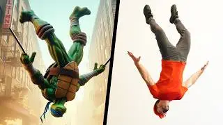 Stunts from Teenage Mutant Ninja Turtles In Real Life (TMNT)